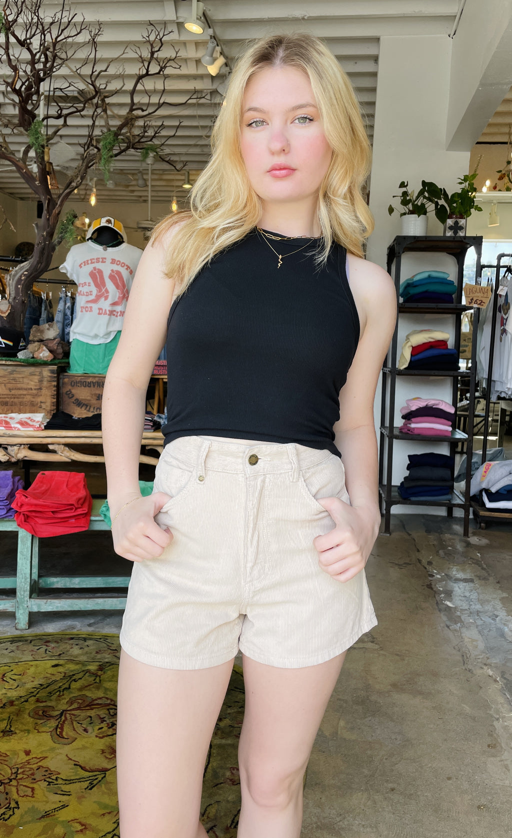 Cord Shorts - Tan