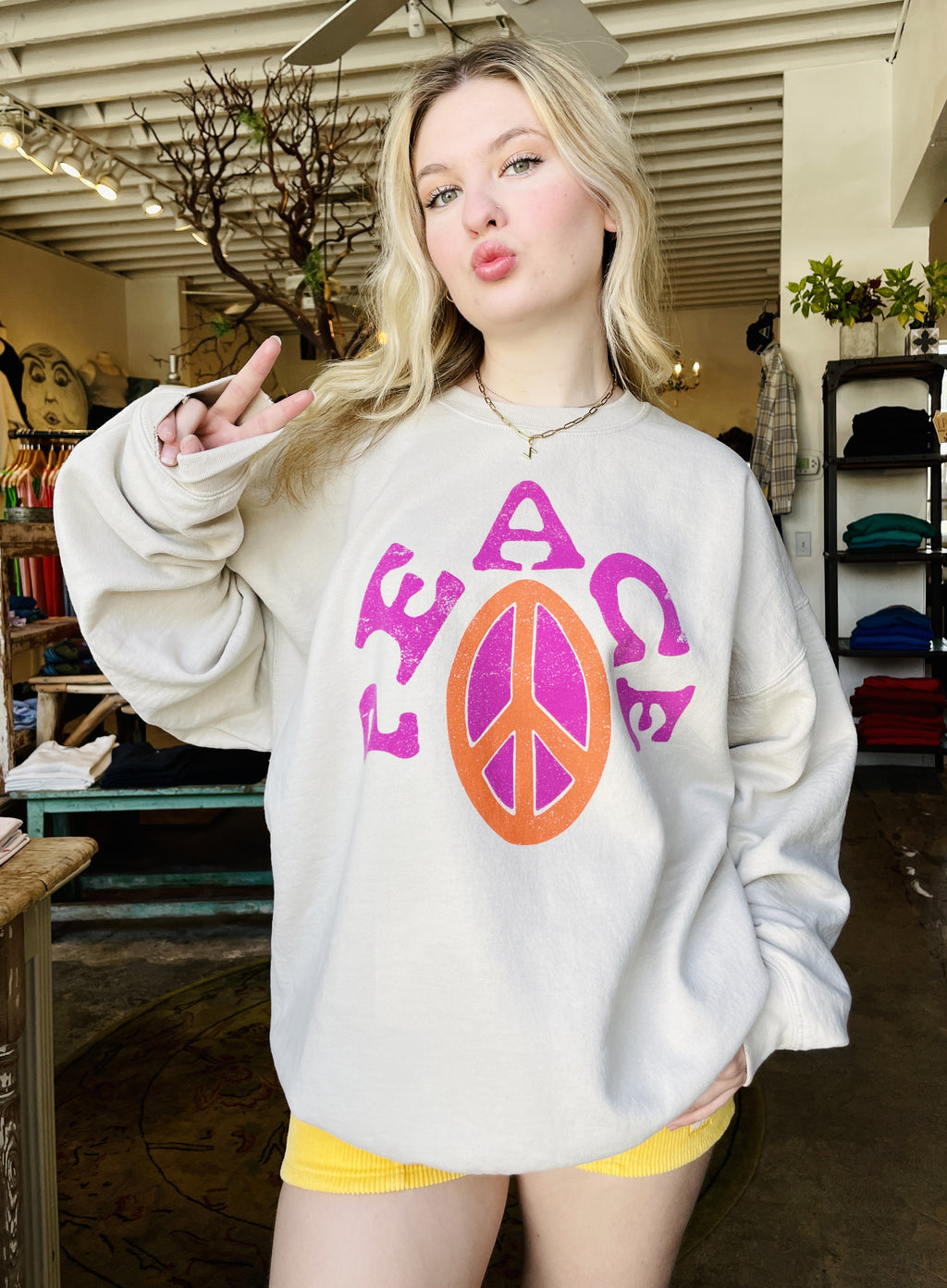Peace Sign Sweatshirt